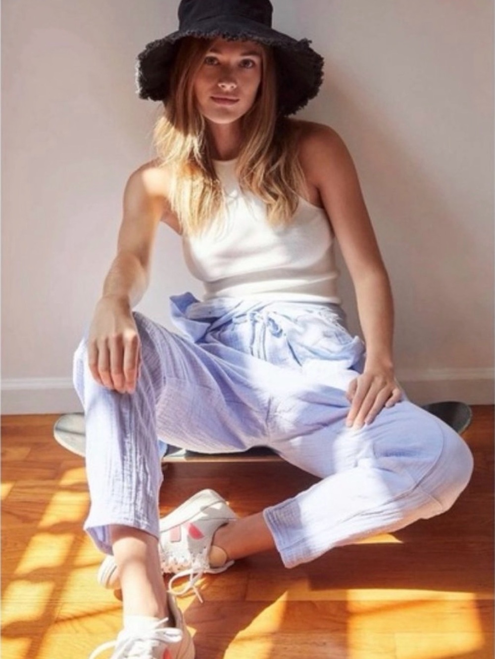 Anthropologie | Saturday Sunday | Vera gauzy lounge pant in periwinkle